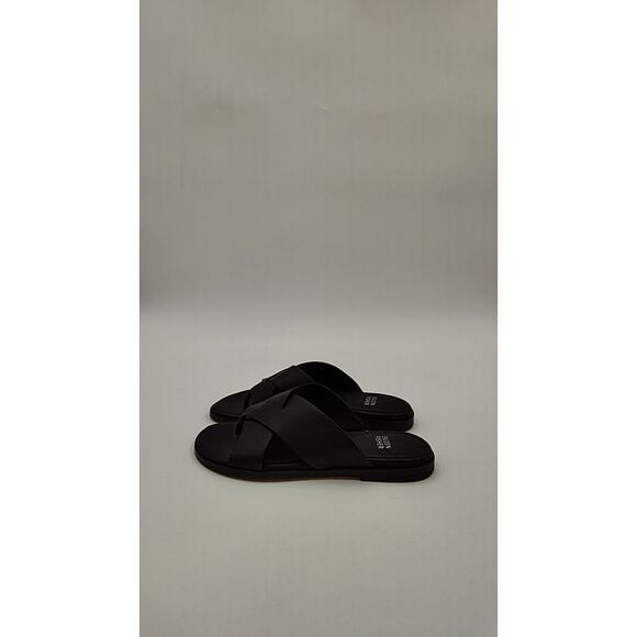 Eileen Fisher Shoes - Eileen Fisher Women Kisto Leather Crisscross Thong Sandals Shoes Black 6